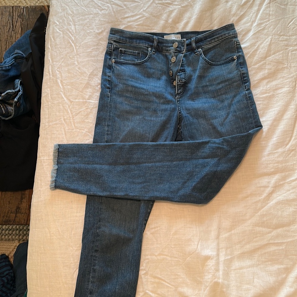 High rise Loft skinny jeans 10